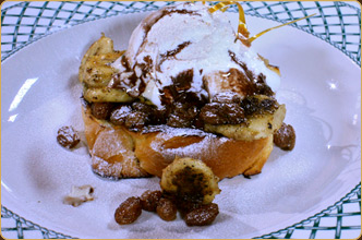 Jean-Christophe's Banana & Rum Raisin Pain Perdu