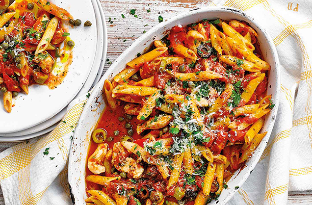 636x418 Chicken puttanesca bake