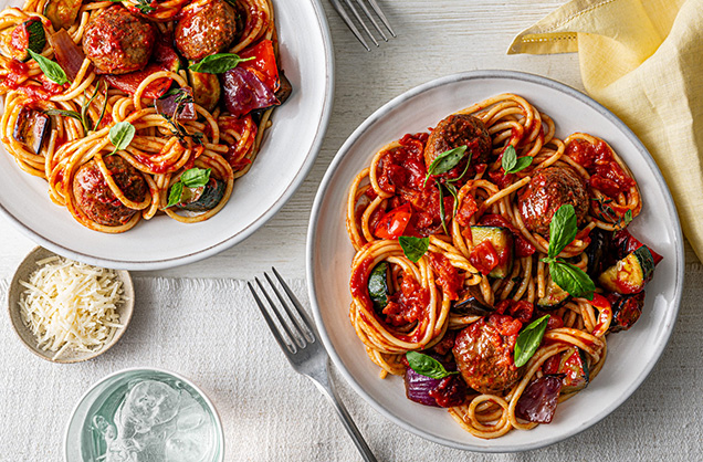 636x418 Ratatouille Meatballs Dump Bag No Cheese