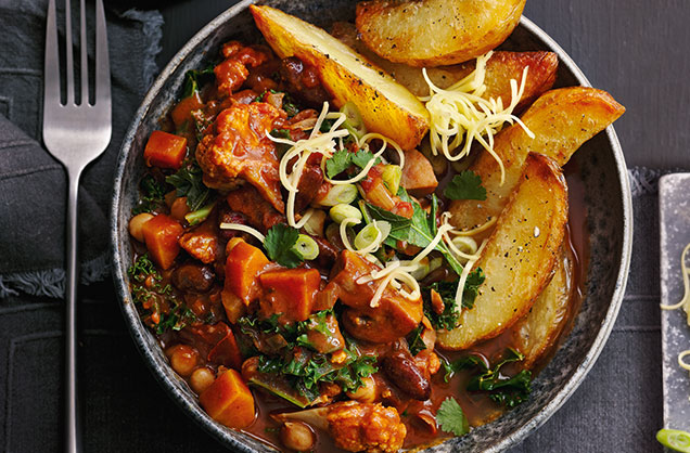Cauliflower and bean chilli recipe