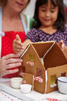 gingerbread house half open
