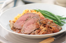 Lamb Rump with Thyme and Mushroom Ragout