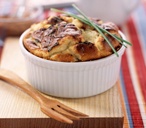 Delicious three cheese souffle