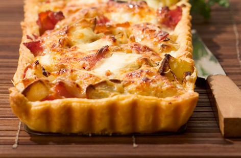 Brittany potato and ham tart