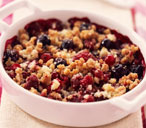 Summer fruit crumble