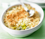 Leek & blue cheese crumble