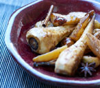 Spicy pan-fried parsnips 