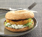 Chickpea, sweetcorn and carrot burger