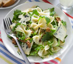 Farfalle, Roquefort, rocket & walnut salad
