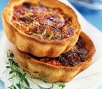 Salmon and leek savoury tart