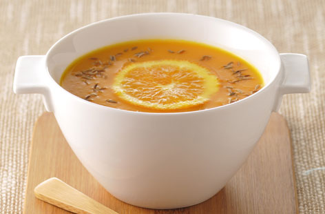 Carrot, orange & ginger soup