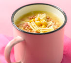 Corn, cheddar and bacon soup	
