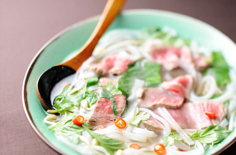 Beef, onion and pimento soup