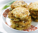 Basmati rice, coconut milk and hazelnut cakes
