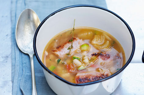 Bean and sausage soup