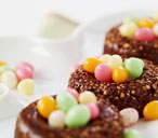 Crunchy chocolate nests