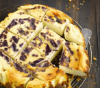 Apple and blueberry cheesecake