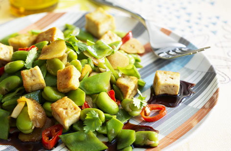 Simply Tofu And Vegetable Stir Fry With Ginger