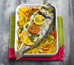 Oven-baked sea bream	