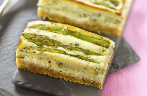 Asparagus and Parmesan cheesecake