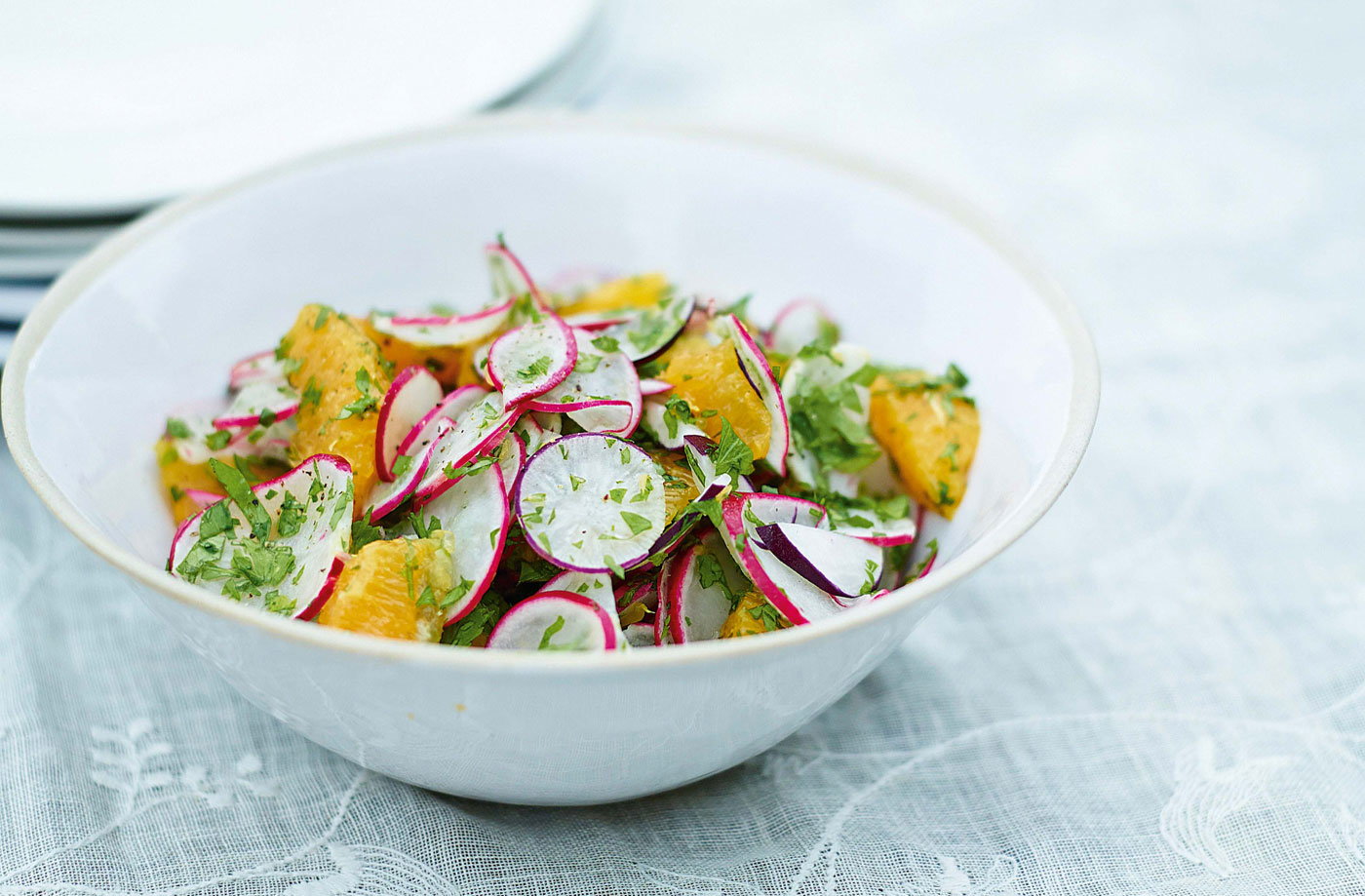 Radish, orange and coriander salad Tesco Real Food