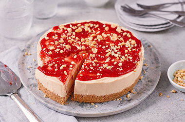 Peanut butter and jam cheesecake