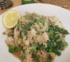 Turkey and asparagus risotto