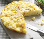 Bacon and leek frittata