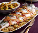 Bacon-wrapped salmon 