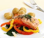 BakedSalmonMixedPeppersSpinach THUMB