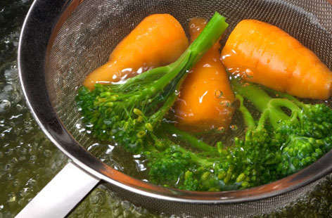 Blanching vegetables