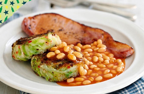 Bubble and squeak potato cakes 