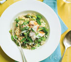 Chicken broad bean risotto