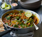 Chickpea and spinach curry