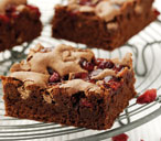 Chocolate & cranberry brownies
