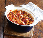 Chorizo, cabbage and chickpea stew