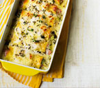 Creamy ham and leek cannelloni
