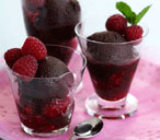 Dark chocolate sorbet