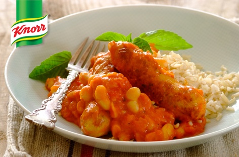 Easy sausage and bean casserole