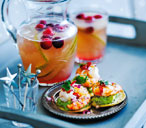 Frosted pear and cranberry punch