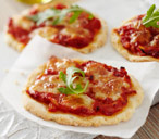 Gluten-free margherita mini pizzas