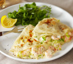 Gluten-free prawn stuffed pancakes