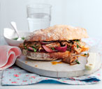 Griddled lamb sandwich 