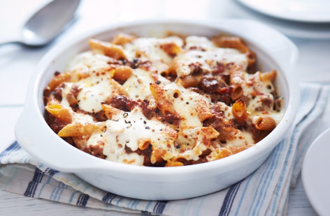 All in one baked pasta bolognese