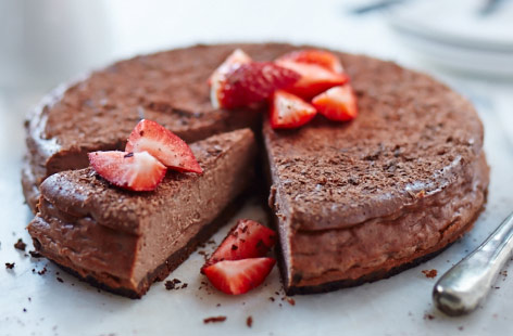Light chocolate cheesecake