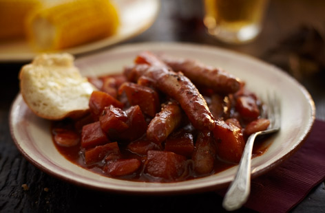 Sausage and black bean pot