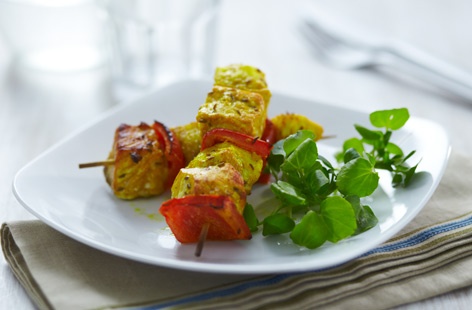 Spiced fish kebabs