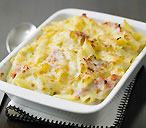 Ham and leek macaroni cheese