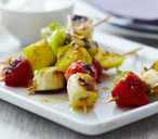 Fresh fruit kebabs