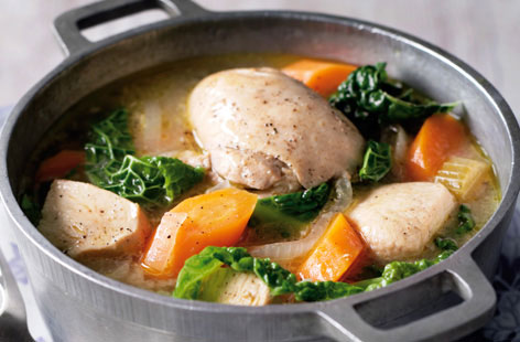 Hearty chicken and cider stew